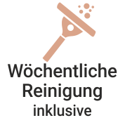 Wöchentliche Reinigung inklusive